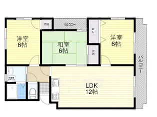ベルクオーレ上池田【1階】の間取り