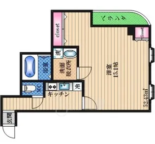 大阪府大阪市淀川区西三国3丁目【マンション】の間取り