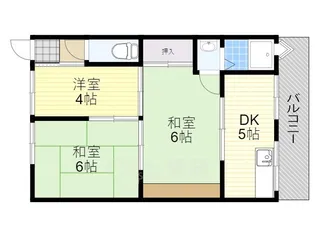エアリーコート豊中【1階】の間取り