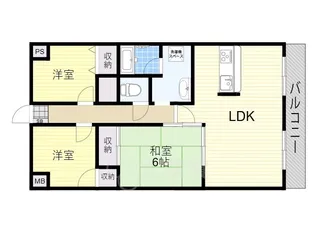 大阪府吹田市春日1丁目【マンション】の間取り