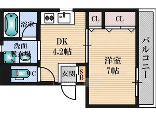 大阪府大阪市淀川区東三国4丁目【アパート】の間取り