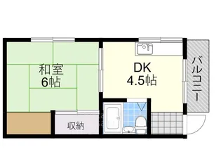 竹葉ハイツ【2階】の間取り