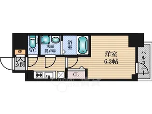 大阪府大阪市淀川区新北野3丁目【マンション】の間取り