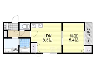 ディアコート曽根【3階】の間取り