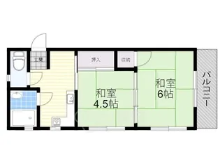 大阪府豊中市本町3丁目【マンション】の間取り