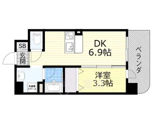 第17千里ハイツ【10階】の間取り
