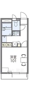 レオパレス豊里【3階】の間取り