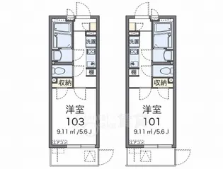 クレイノコンフォール 東中島【1階】の間取り