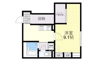 レオパレス日野【1階】の間取り