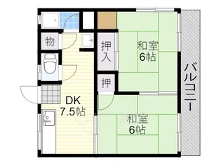 東泉ヶ丘ハイツ【2階】の間取り