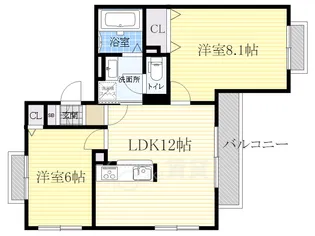 HYBRID MAISON 五月丘【1階】の間取り