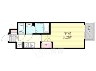 プレサンスOSAKA三国ネオス【9階】の間取り