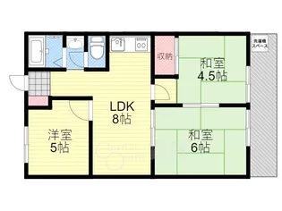 ハイツ上野台A棟【3階】の間取り