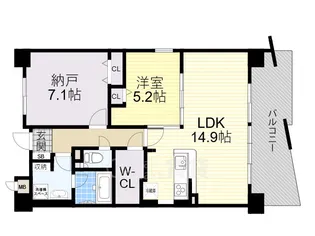 大阪府大阪市東淀川区菅原2丁目【マンション】の間取り