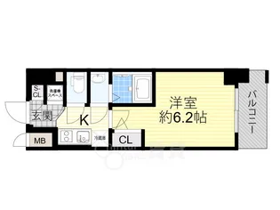 大阪府大阪市東淀川区東中島2丁目【マンション】の間取り