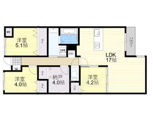 GRAND STEADY桜の町【1階】の間取り