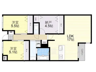 大阪府豊中市桜の町6丁目【マンション】の間取り