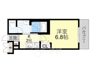 ウェルスクエア石橋阪大前【3階】の間取り