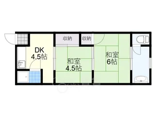 ルールドハウス箕面A棟【1階】の間取り