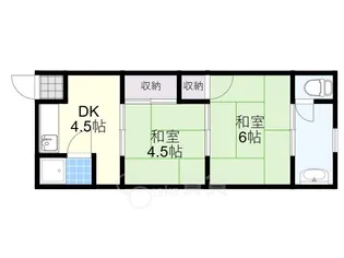 ルールドハウス箕面A棟【2階】の間取り