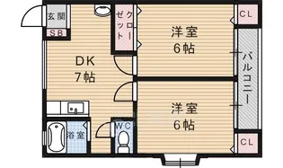 フラワーアレー瀬川【2階】の間取り