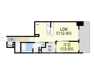 大阪府大阪市淀川区宮原1丁目【マンション】の間取り