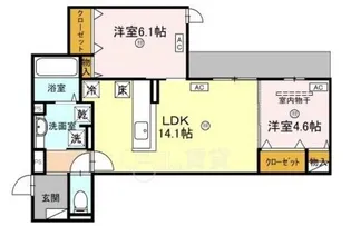 O-crest池田桃園【1階】の間取り