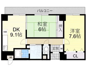 ヴィラ アルデール【1階】の間取り