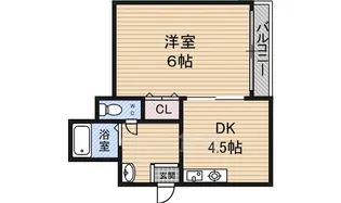 ルーナ福島【4階】の間取り