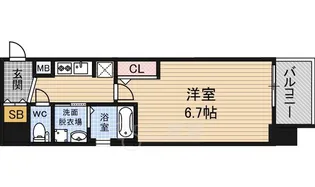 サムティ南堀江LUCE【2階】の間取り
