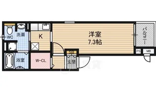 1Rの間取り画像