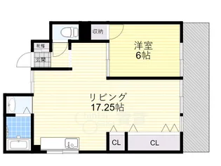 1LDKの間取り画像