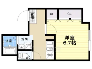 IF西梅田【1階】の間取り
