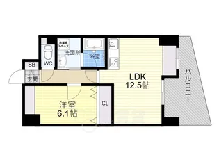 シティレジデンス福島10【8階】の間取り