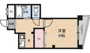 エーキューライフ海老江【2階】の間取り