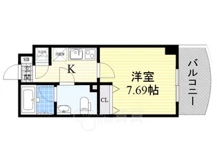 ライブコート北梅田【9階】の間取り
