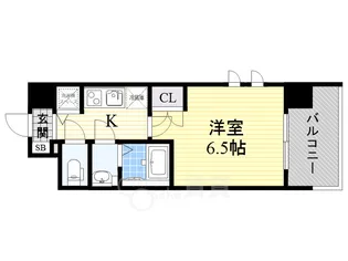 エス・キュート梅田東【12階】の間取り