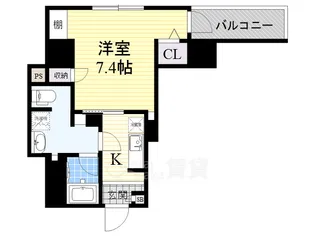 フォレステージュ北堀江【8階】の間取り