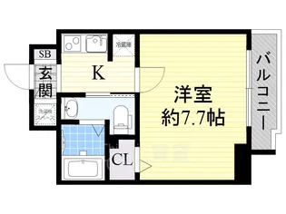スワンズ江戸堀ウエストパーク【8階】の間取り