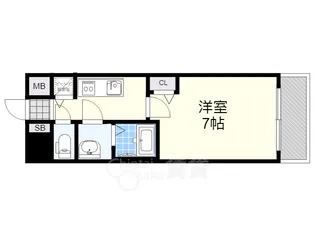 1Kの間取り画像