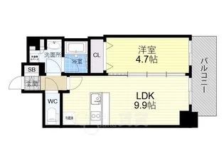 1LDKの間取り画像