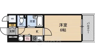 リーガル北梅田【7階】の間取り