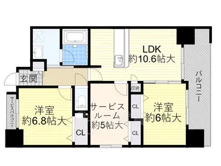 ベリー海老江【10階】の間取り