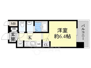 アドバンス大阪グロウス【14階】の間取り