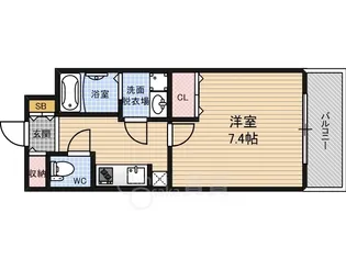 サムティ北梅田VESSEL【5階】の間取り