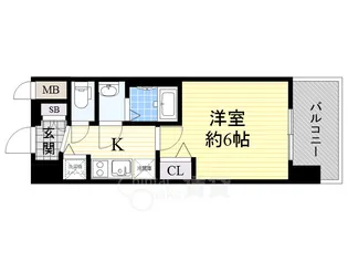 アドバンス大阪グロウス2【12階】の間取り