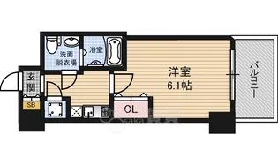 アドバンス西梅田ラシュレ【8階】の間取り