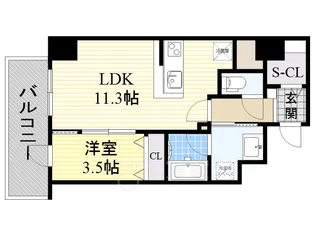 パンセ新町【5階】の間取り