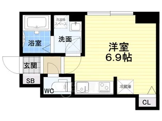 メゾン田中−海老江Ⅱ【1階】の間取り