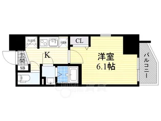オルフェア北梅田【2階】の間取り